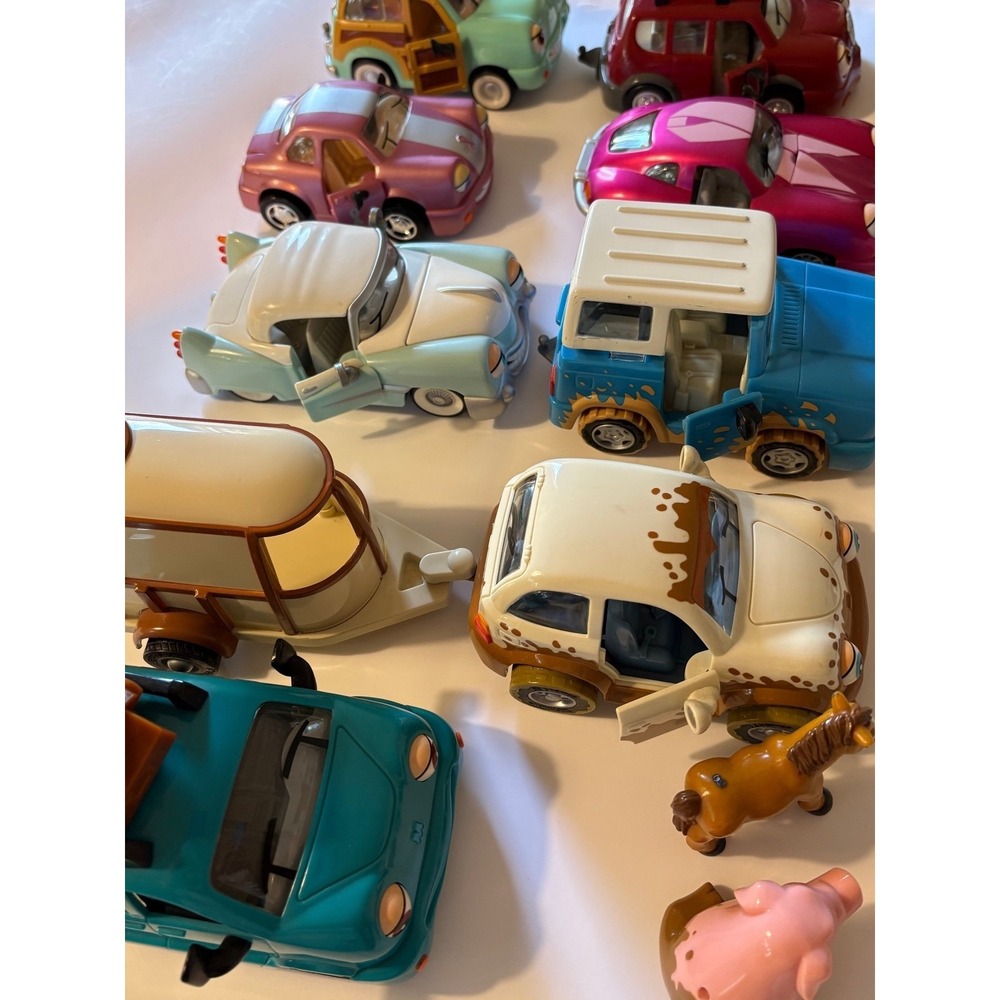 Chevron Cars Lot of 13 Toy Cars w/ Pig & Horse Figures Techron Collectible - Picture 10 of 12